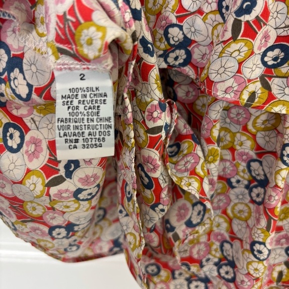 Anthropologie Sine Silk Ruffle Front Sleeveless Blouse Size 2 - Picture 6 of 9